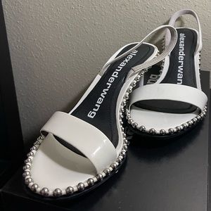 Alexander Wang White Nova Low Heels